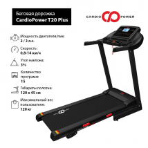 Беговая дорожка CardioPower T20 Plus